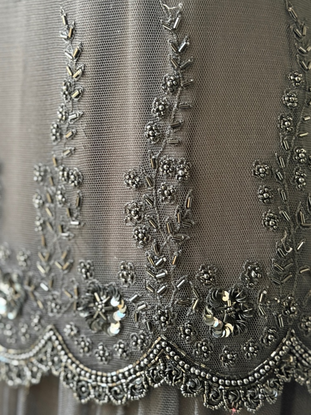 Vintage Elegant Black Beaded Sleeveless Dress - Picture 11 of 16